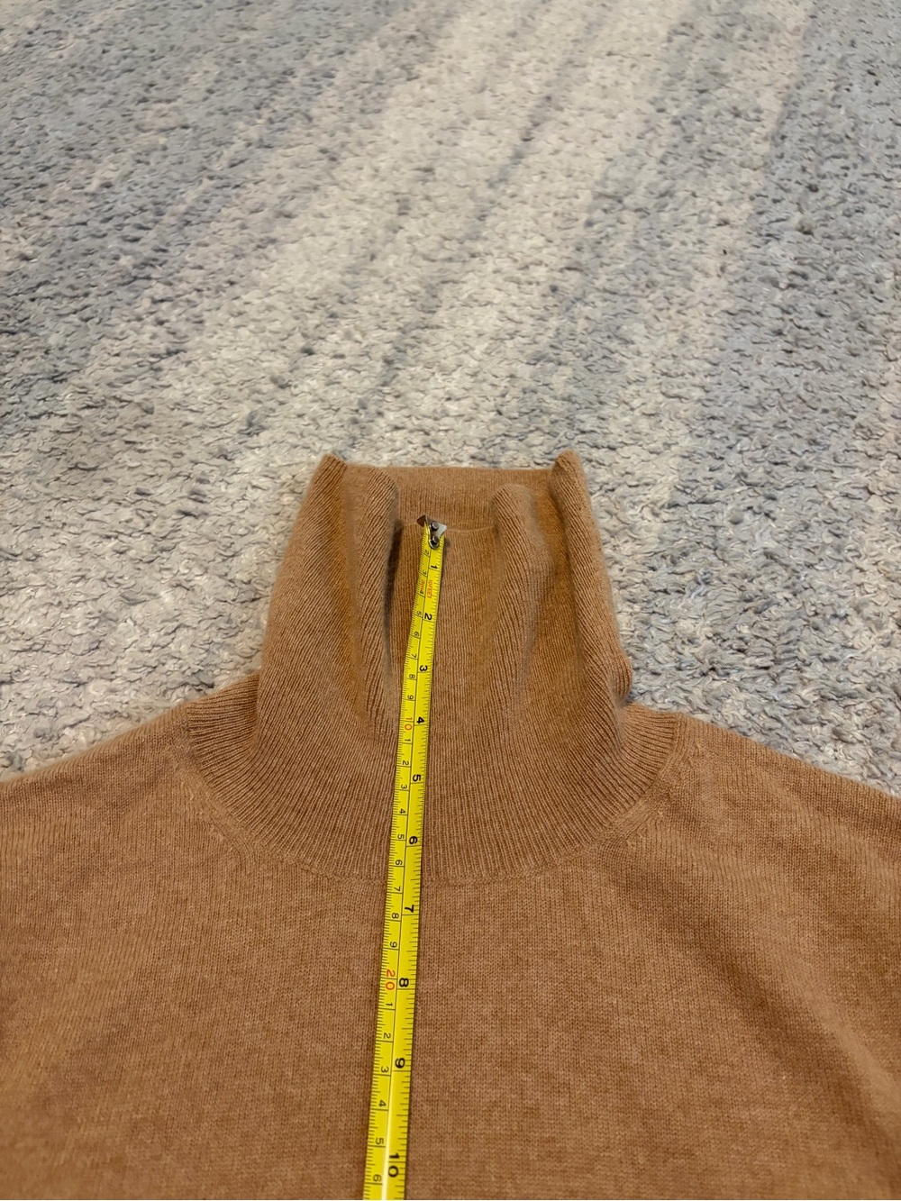 Banana Republic 100% Cashmere Turtleneck Sweater Camel Tan Brown Women XL Luxury - Picture 3 of 7